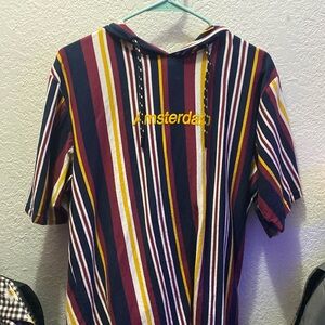 For The People Boy's Striped Hooded Short Sleeve Top. "Amsterdam".